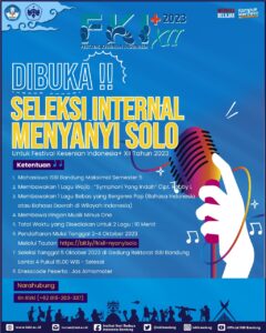 Seleksi Internal Menyanyi Solo untuk Festival Kesenian Indonesia (FKI+) XII Tahun 2023