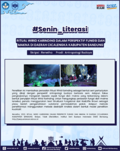 #Senin_Literasi : Ritual Wirid Karinding Dalam Perspektif Fungsi dan Makna di Daerah Cicalengka Kabupaten Bandung