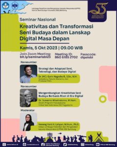 Seminar Nasional LPPM ISBI Bandung “Kreativitas dan Transformasi Seni Budaya dalam Lanskap Digital Masa Depan”