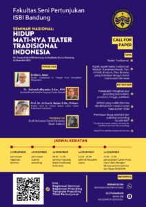 FSP ISBI Bandung menyelenggarakan Seminar Nasional : Hidup Mati-Nya Teater Tradisional Indonesia