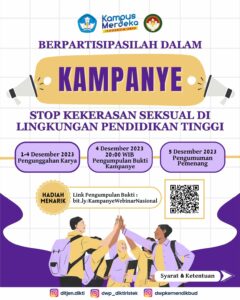 DWP Kemendikbudristek menyelenggarakan “Kampanye Stop Kekerasan Seksual di Lingkungan Pendidikan Tinggi”