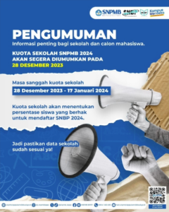 PENGUMUMAN ! Terkait Informasi Kuota Sekolah