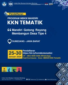 Yuk Ikuti Program MBKM Mandiri KKN Tematik ISBI Bandung “Mandiri Gotong Royong Membangun Desa Tipe 4”, Sumedang, Jawa Barat