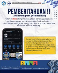 Pemberitahuan !! Akun Media Sosial Instagram @isbibandung