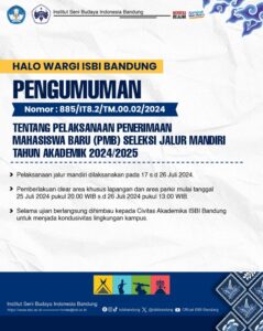 PENGUMUMAN PELAKSANAAN PMB JALUR SELEKSI MANDIRI