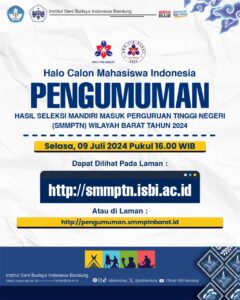 PENGUMUMAN SMMPTN WILAYAH BARAT 2024