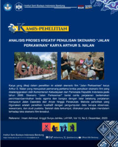 #Kamis_Penelitian : “Analisis Proses Kreatif Penulisan Skenario “Jalan Perkawinan” Karya Arthur S. Nalan”