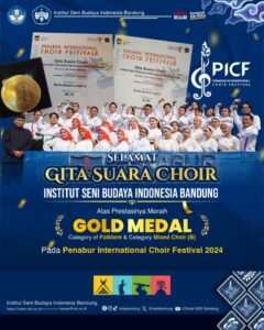 Selamat! Gita Suara Choir ISBI Bandung, meraih Gold Medal category of Folklore & category Mixed Choir (B) pada Penabur International Choir Festival 2024