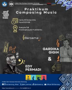 Dalam rangkaian Dies Natalis ke-56 ISBI Bandung, Prodi Angklung dan Musik Bambu, FSP ISBI Bandung mempersembahkan “Praktikum Composing Music”