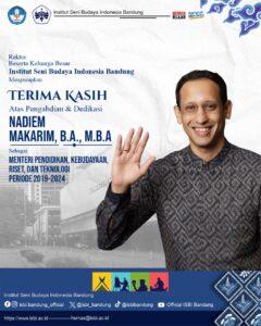 Terima Kasih Atas Pengabdian dan Dedikasi, Nadiem Anwar Makarim, B.A., M.B.A sebagai Menteri Pendidikan, Kebudayaan, Riset, dan Teknologi periode 2019-2024