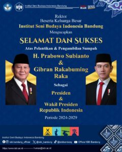 Selamat dan Sukses Atas Pelantikan dan Pengambilan Sumpah, H. Prabowo Subianto dan Gibran Rakabuming Raka sebagai Presiden dan Wakil Presiden Republik Indonesia Periode 2024-2029