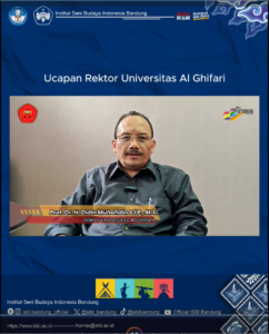 Ucapan Dies Natalis ke-56 Institut Seni Budaya Indonesia (ISBI) Bandung dari Rektor Universitas Al Ghifari