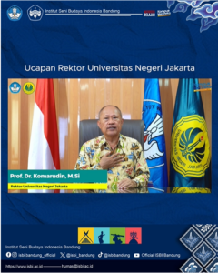 Ucapan Dies Natalis ke-56 Institut Seni Budaya Indonesia (ISBI) Bandung dari Rektor Universitas Negeri Jakarta