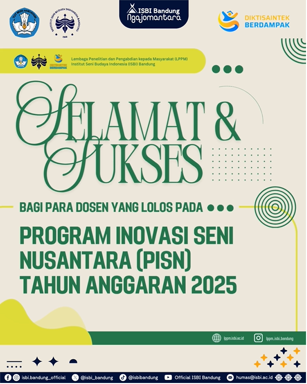 Selamat & Sukses! Bagi para dosen ISBI Bandung…